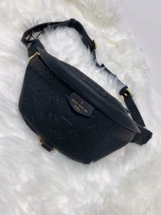 Louis Vuitton Fanny Pack Black Empreinte Leather Belt bag