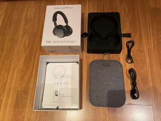 Bowers & Wilkins PX5 Headphone Case, Cables, Box, Contents