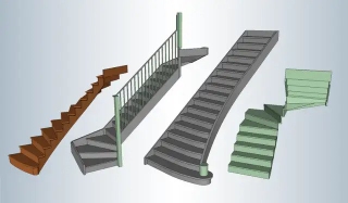 3D Stairs Drawings